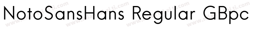 NotoSansHans Regular GBpc EUC字体转换
